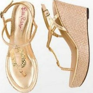 Lily Pulitzer Platform As Good as Gold Wedge Heel